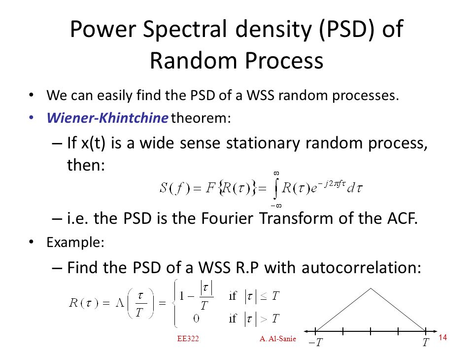 Autocorrelation and power spectral density in analog and digital communication Ee322 Digital Communications Ppt Download