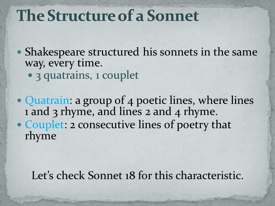 The Structure of a Sonnet