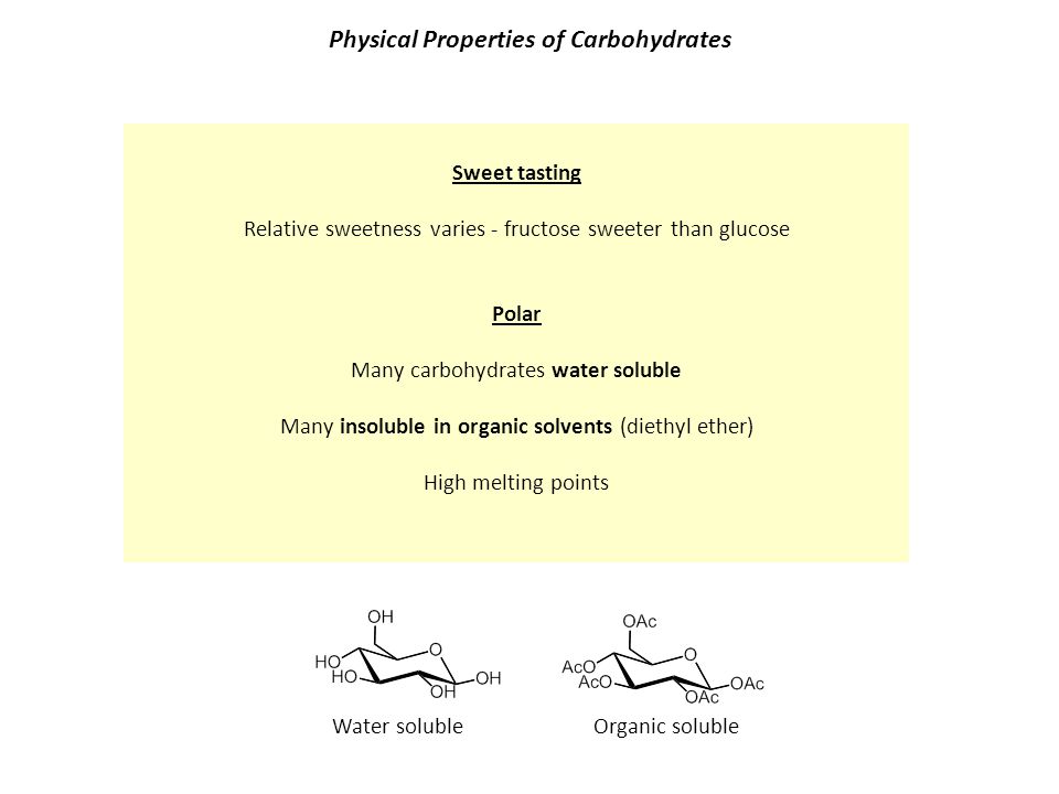 Physical Properties of Carbohydrates