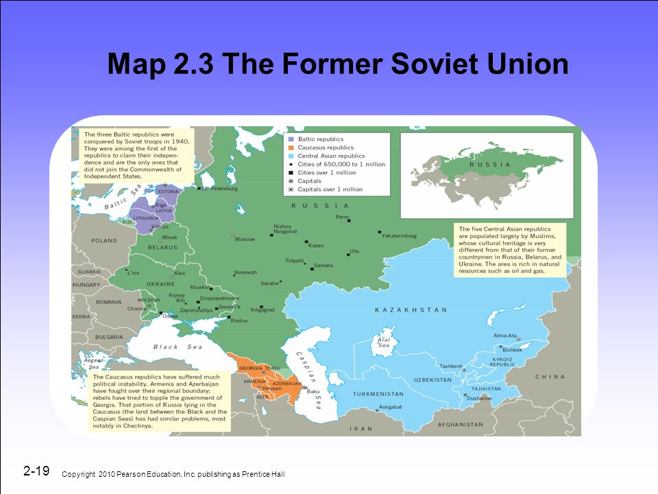 Map 2.3 The Former Soviet Union