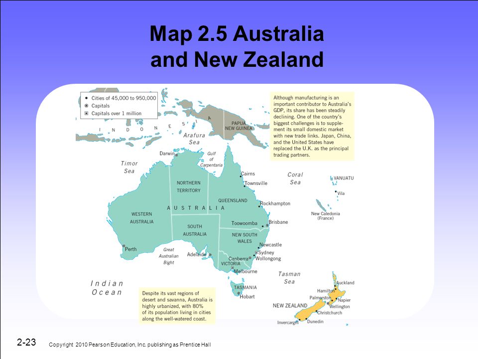 Map 2.5 Australia and New Zealand