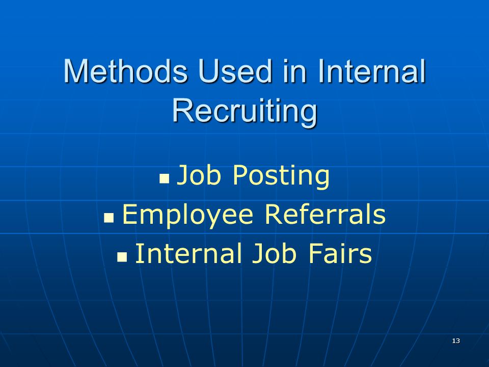 Methods Used in Internal Recruiting