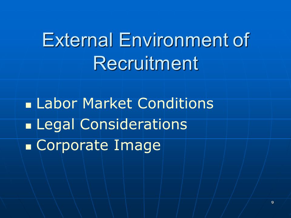 External Environment of Recruitment