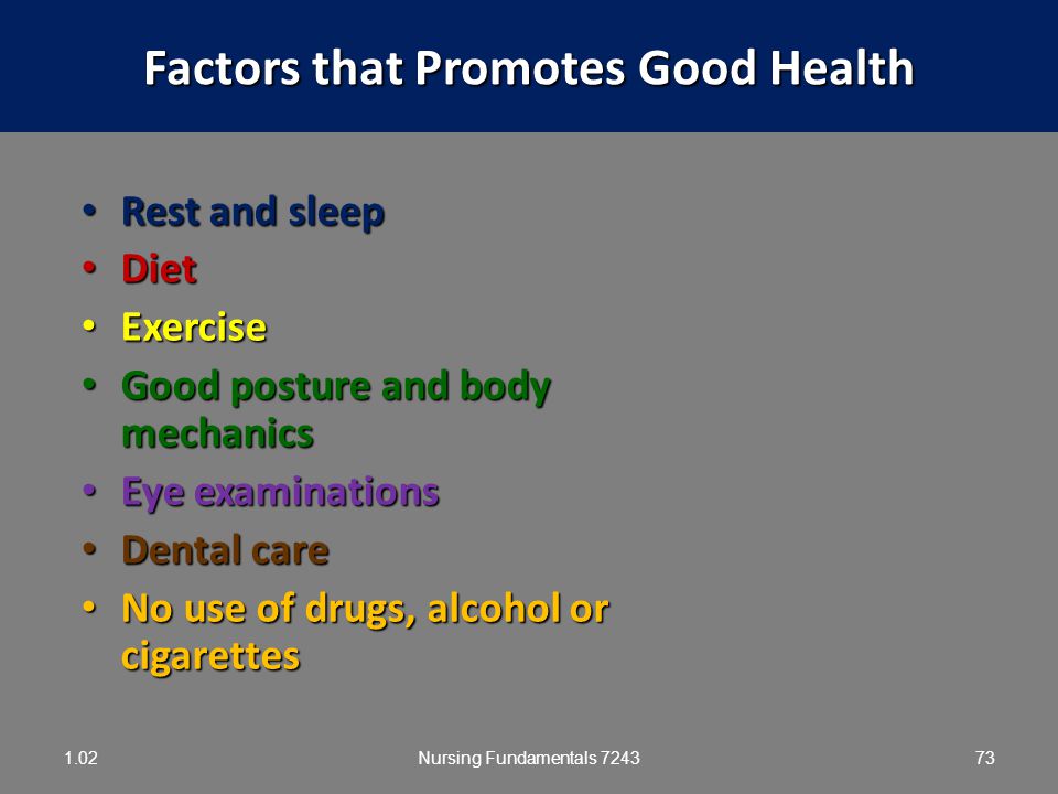 Factors that Promotes Good Health