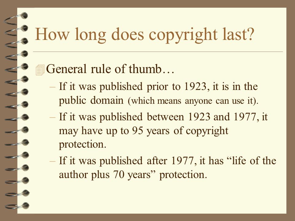 How long does copyright last