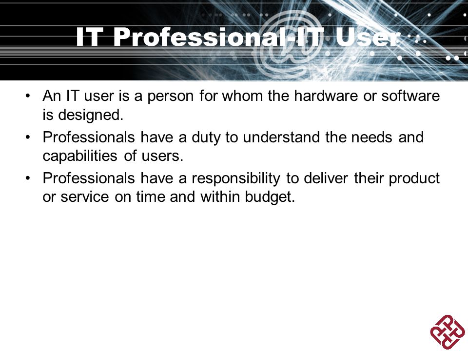 IT Professional-IT User