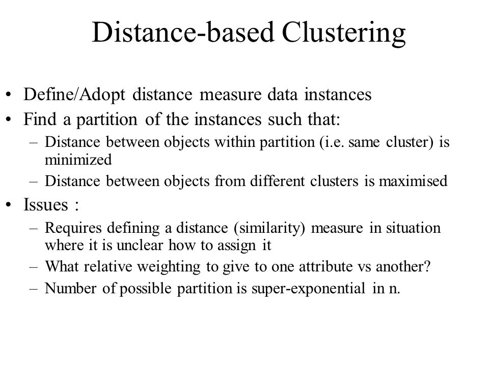Distance-based Clustering