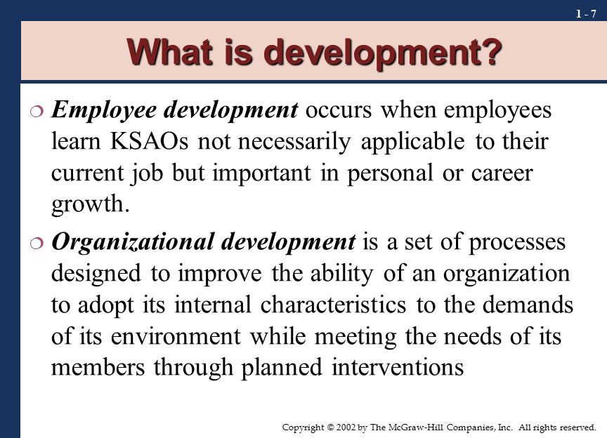 What is development