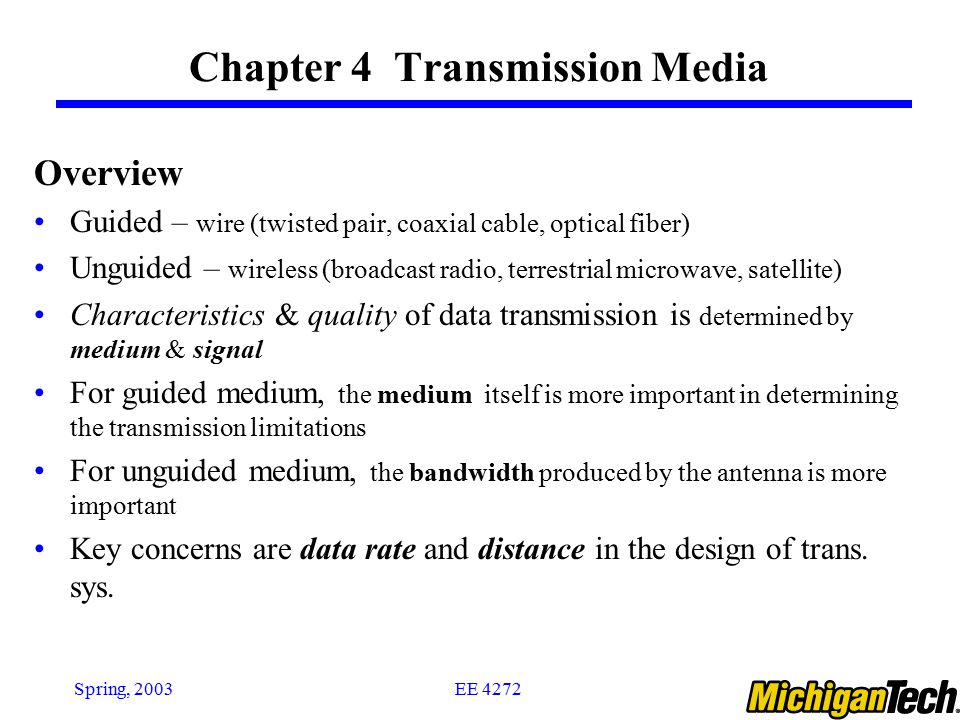 Chapter 4 Transmission Media