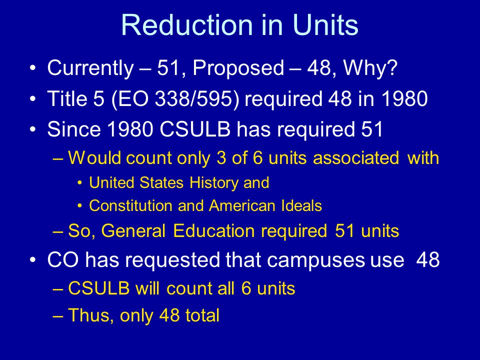 Reduction in Units Currently – 51, Proposed – 48, Why