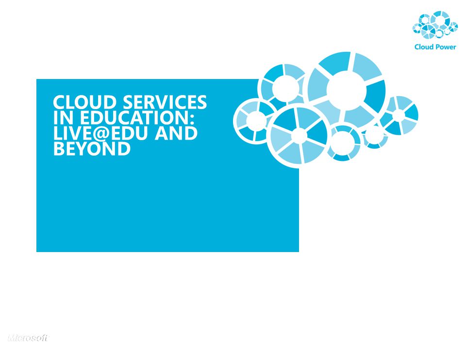 Cloud services in Education: and beyond