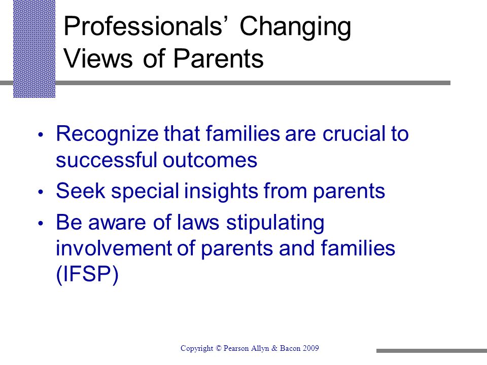 Professionals’ Changing Views of Parents