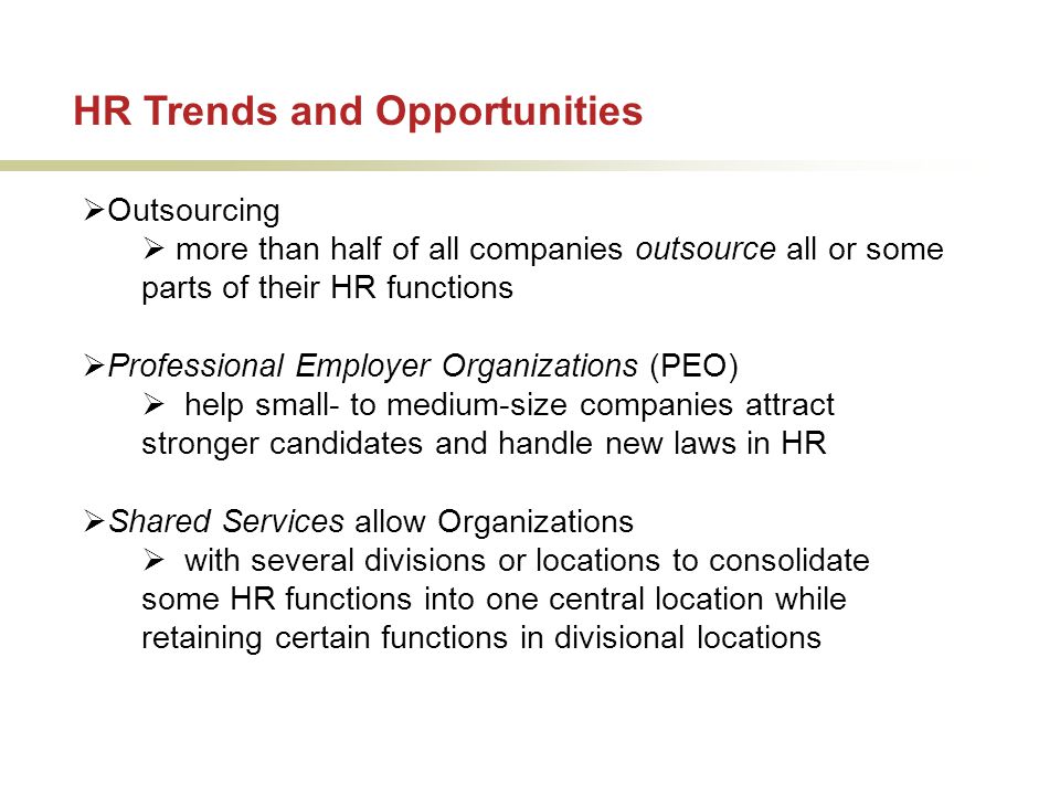 HR Trends and Opportunities
