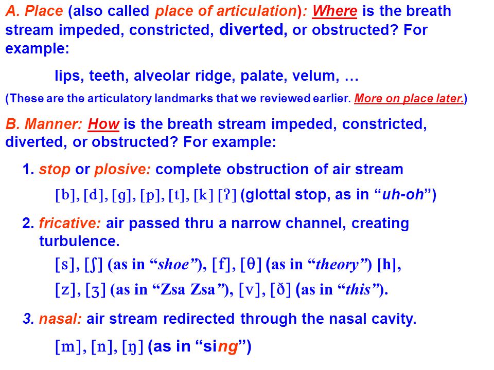 Consonants Next Major Topic Consonant Articulation Ppt Video Online Download