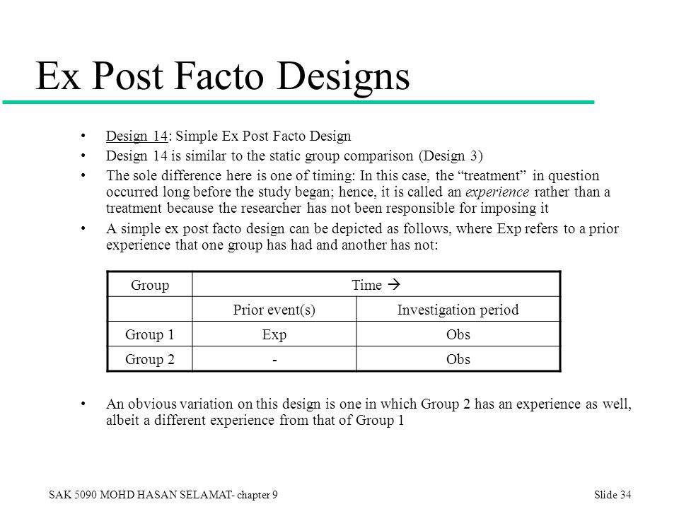 ex post facto design example