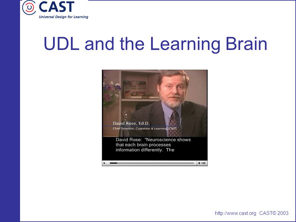 UDL and the Learning Brain