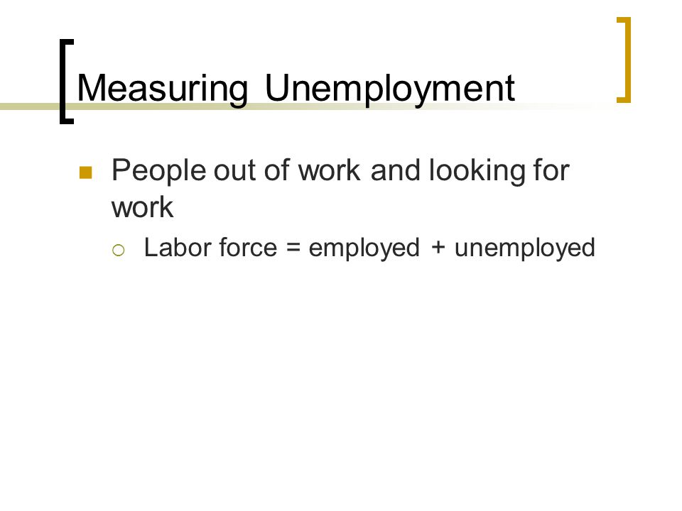 Measuring Unemployment