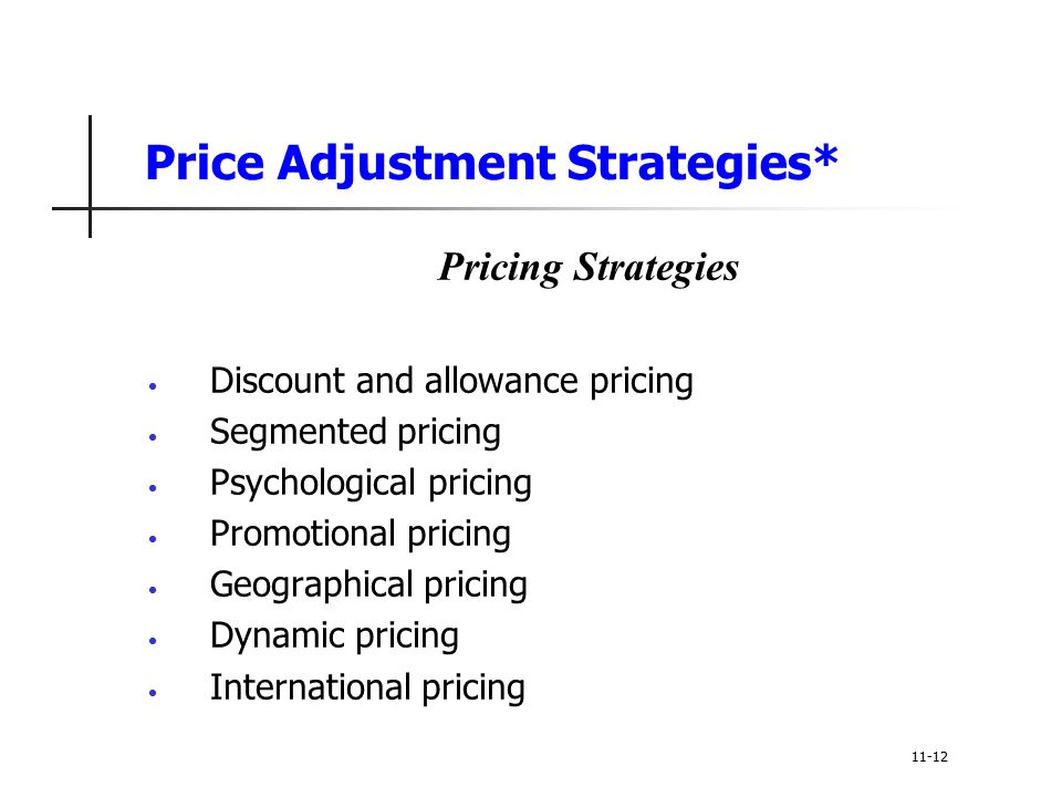 Price Adjustment Strategies*
