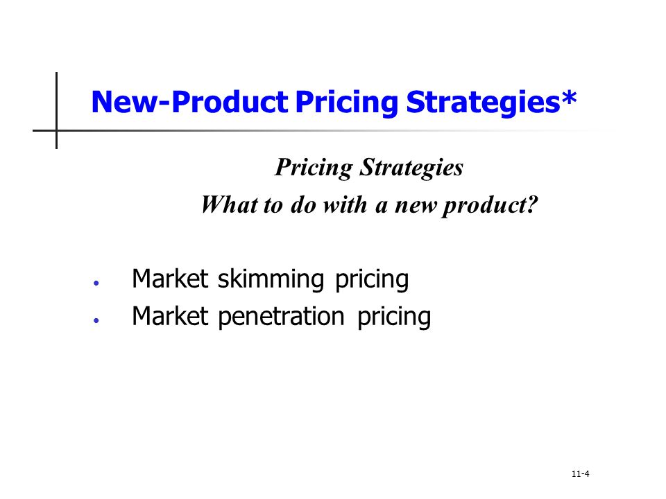 New-Product Pricing Strategies*