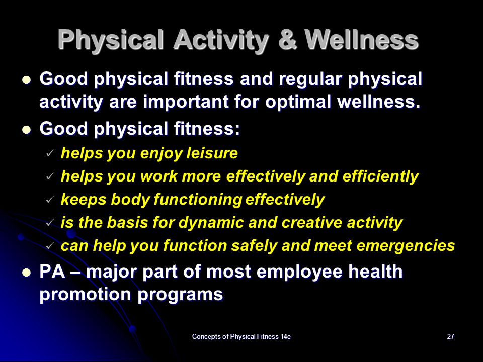 Physical Activity & Wellness