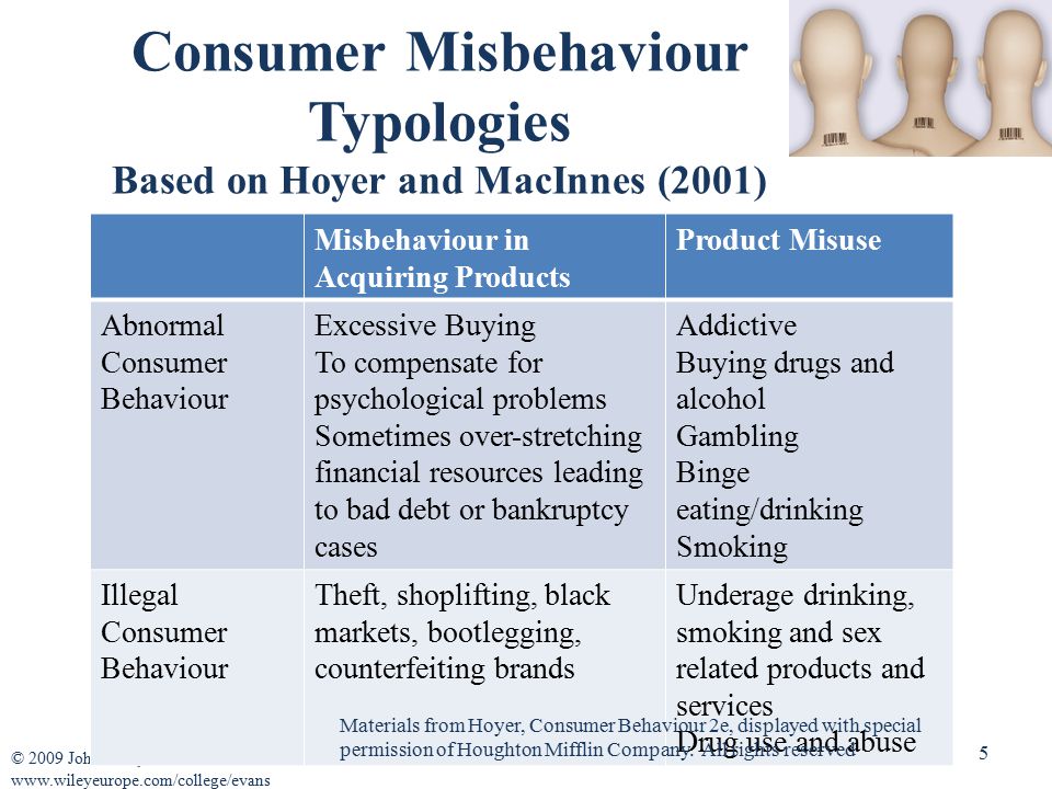 Consumer Misbehaviour Typologies Based on Hoyer and MacInnes (2001)