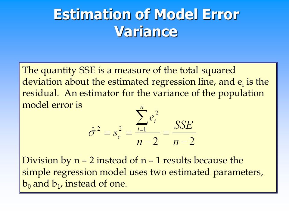 Estimation of Model Error Variance