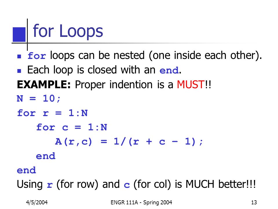 For loop in matlab - fastpowen