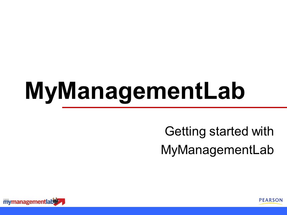 Getting started with MyManagementLab