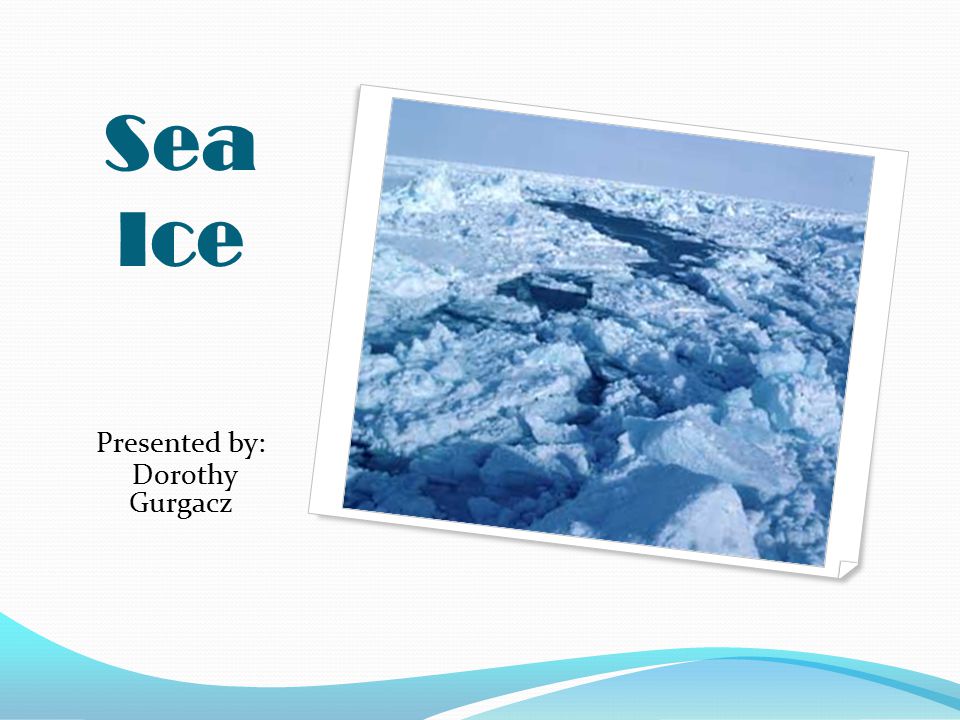 Sea Ice Presented by: Dorothy Gurgacz