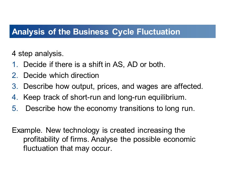 Analysis of the Business Cycle Fluctuation