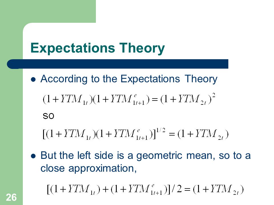 expectation hypothesis formula