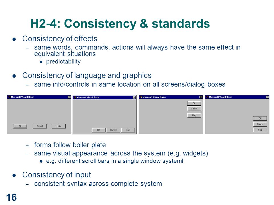 H2-4: Consistency & standards