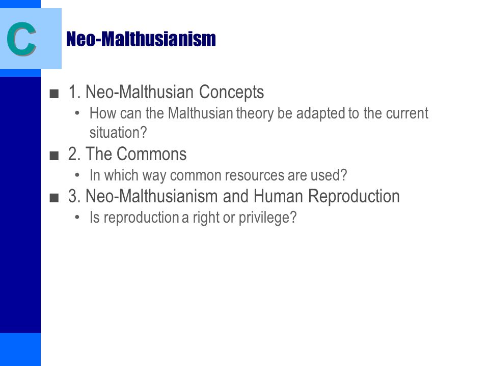 explain the malthusian theory of population