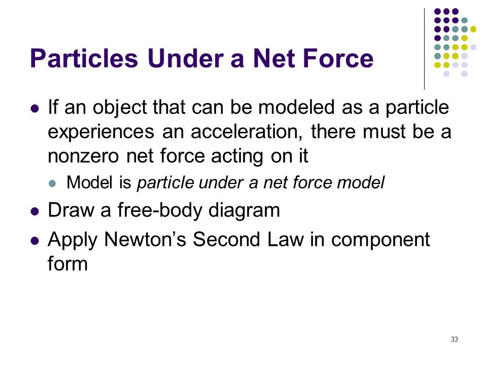 Particles Under a Net Force