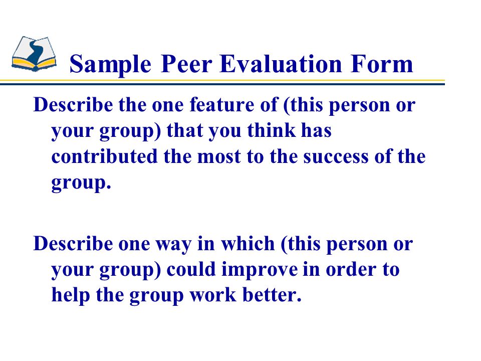 Sample Peer Evaluation Form