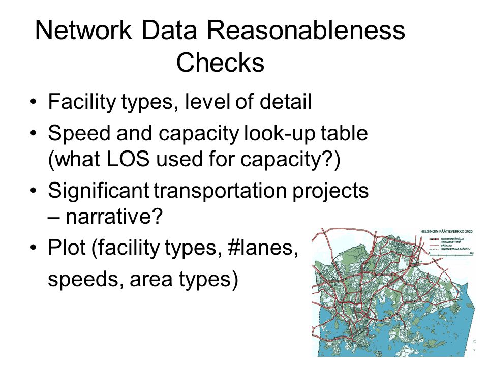 Network Data Reasonableness Checks