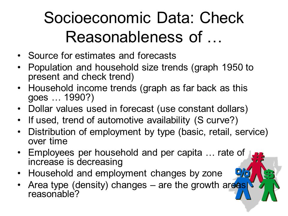 Socioeconomic Data: Check Reasonableness of …