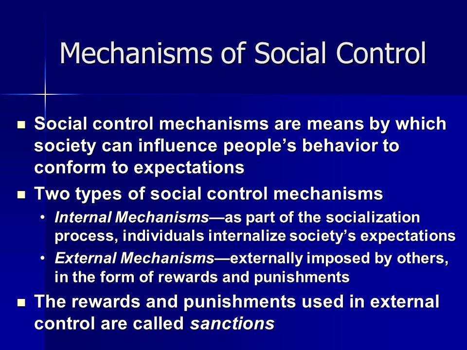 social control mechanisms