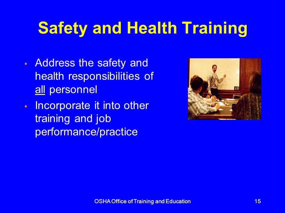 Safety and Health Training