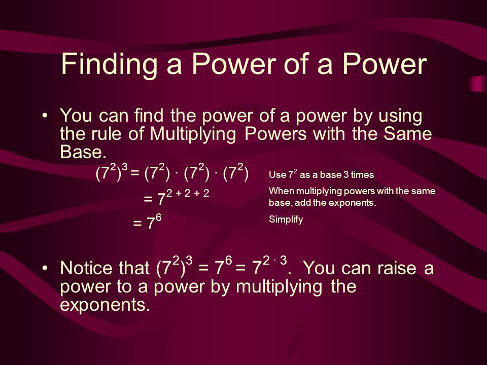Finding a Power of a Power