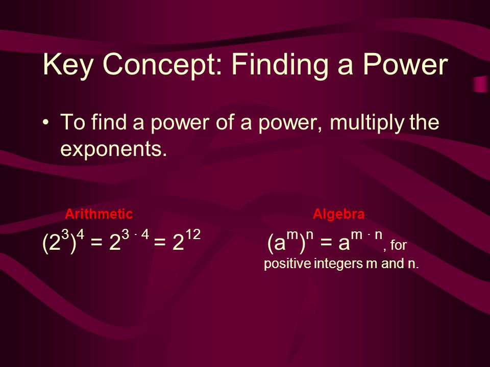 Key Concept: Finding a Power