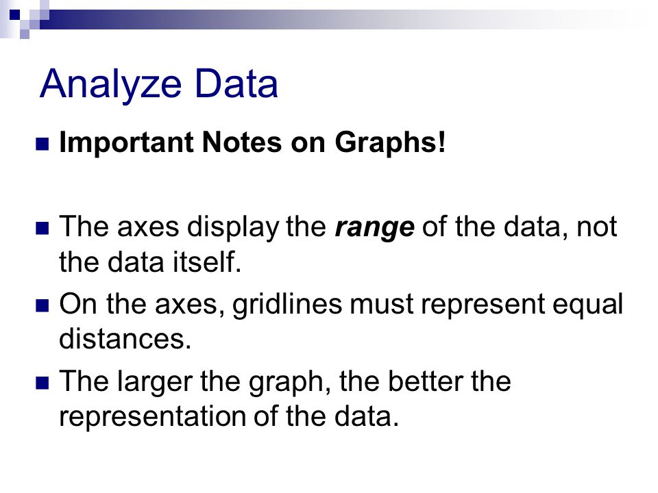 Analyze Data Important Notes on Graphs!