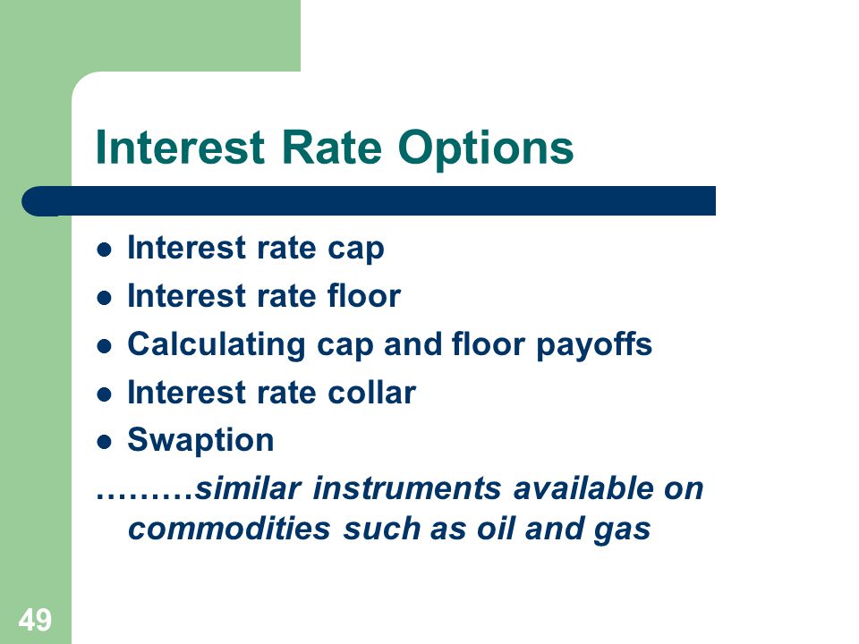 Swaps And Interest Rate Options Ppt Video Online Download