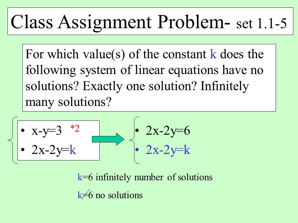 Class Assignment Problem- set 1.1-5