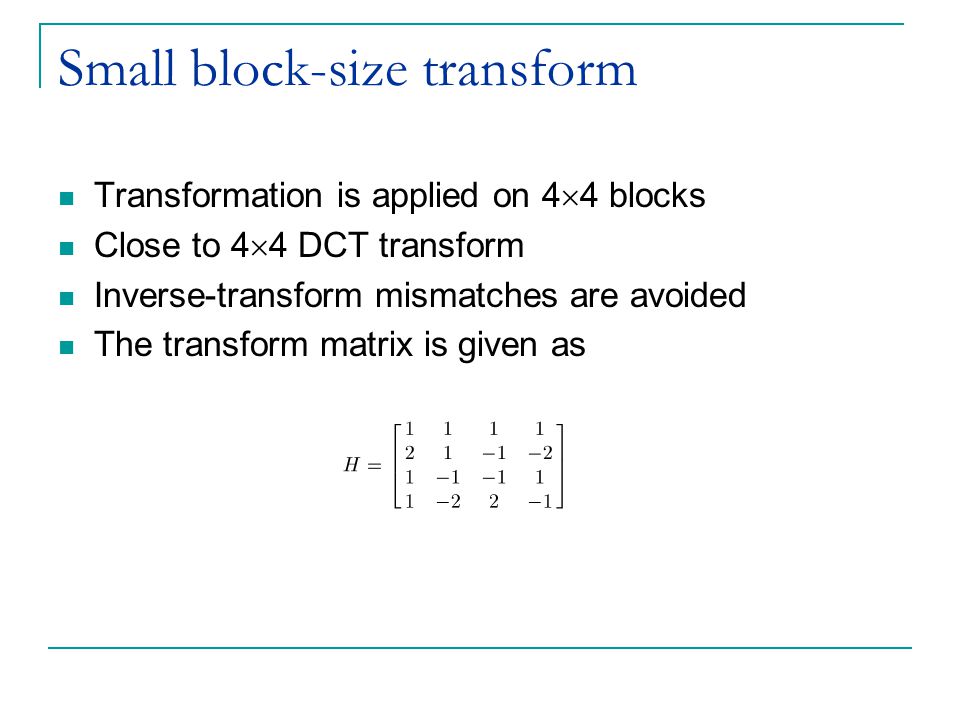 Small block-size transform