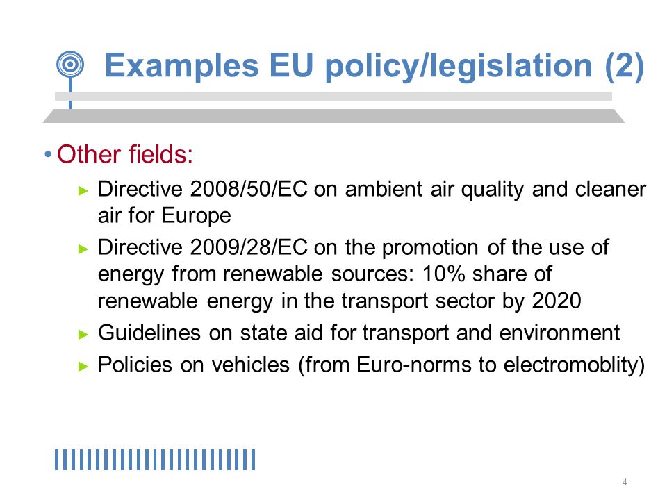 Examples EU policy/legislation (2)