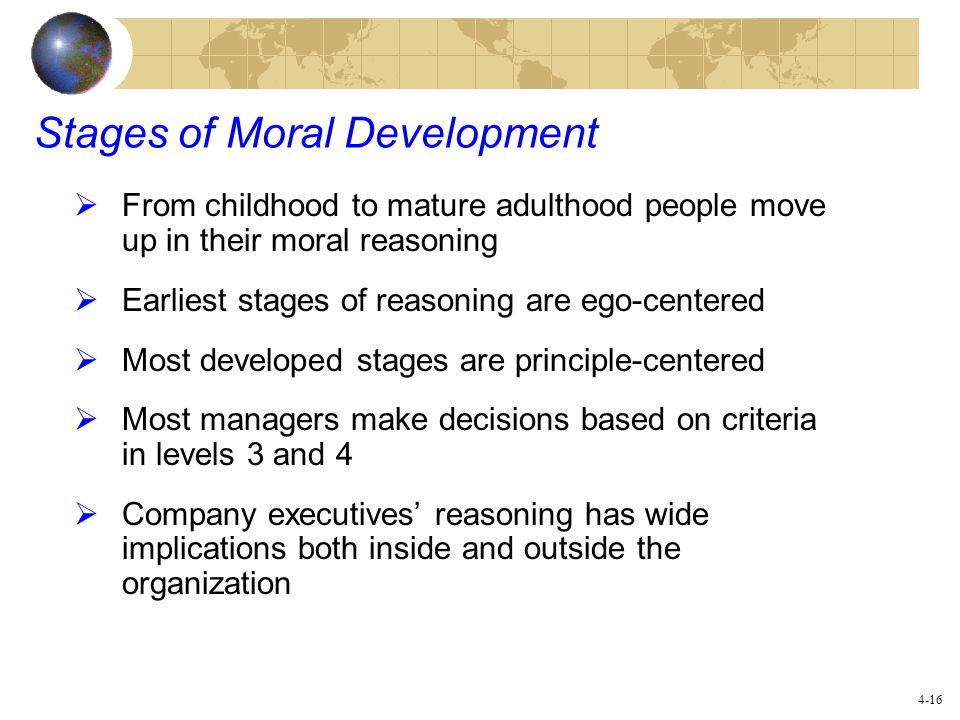 moral development 16 19 years