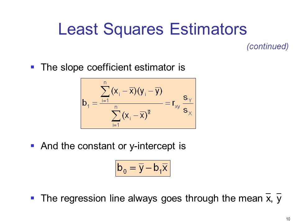 Least Squares Estimators