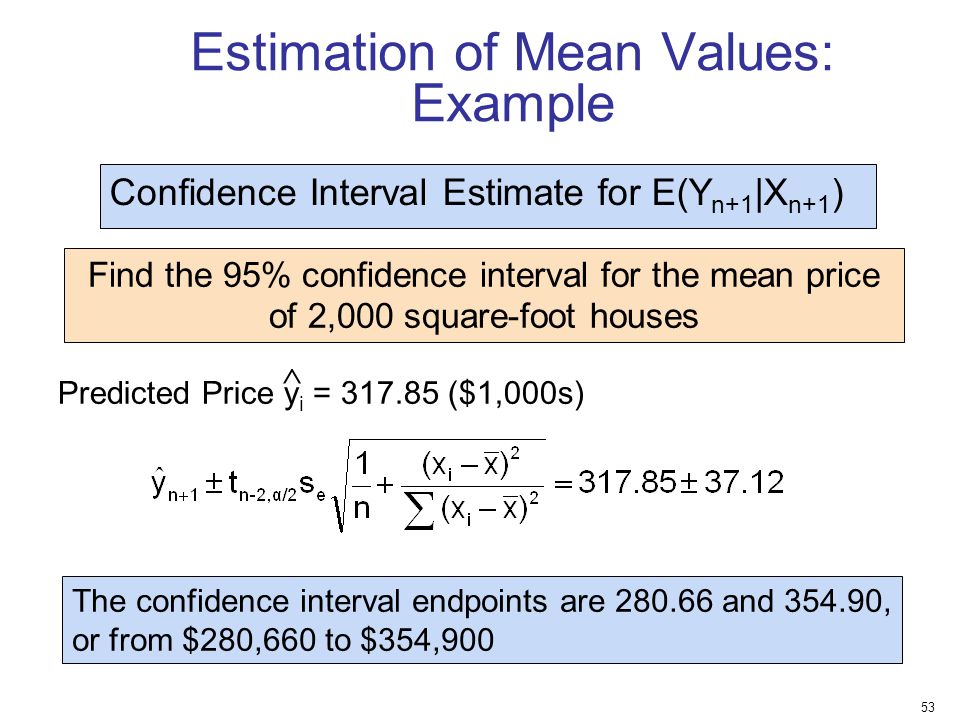 Estimation of Mean Values: Example