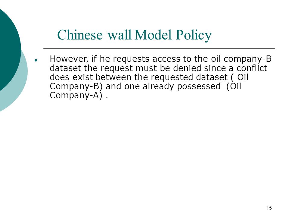 Chinese Wall Model